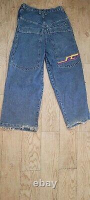 RARE Vintage 90s JNCO JEANS Super Baggy Rave Skateboard Denim Jeans size 32