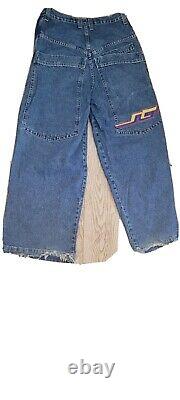 RARE Vintage 90s JNCO JEANS Super Baggy Rave Skateboard Denim Jeans size 32