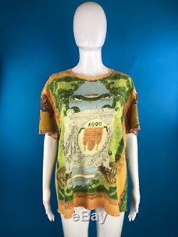 RARE Vintage 90s Jean Paul Gaultier Currency Print T-shirt (XL)