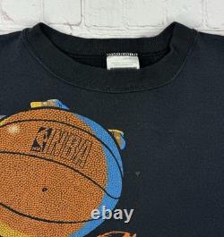 RARE Vintage 90s NBA New York Knicks Dunk Man Super Hero Sweatshirt Changes 1993