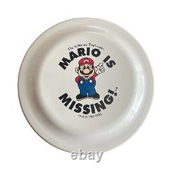 RARE Vintage 90s Nintendo Mario Is Missing! Promo Frisbee 1993 Super Nintendo
