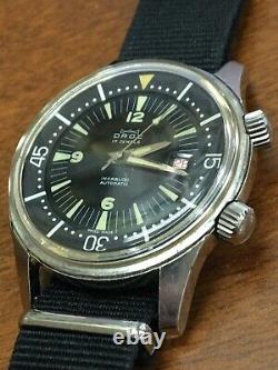 RARE Vintage DROZ Super Compressor 42 Men's Wrist Watch 17 J Incabloc- 6152 922