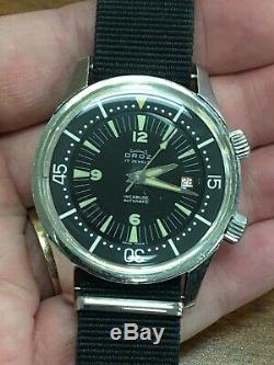RARE Vintage DROZ Super Compressor 42 Men's Wrist Watch 17 J Incabloc- 6152 922