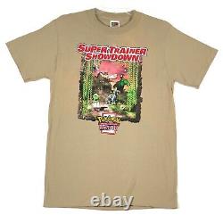 RARE Vintage Deadstock Pokemon Super Trainer Showdown NJ 2001 T Shirt Tan Mens S