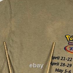 RARE Vintage Deadstock Pokemon Super Trainer Showdown NJ 2001 T Shirt Tan Mens S