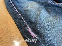 RARE Vintage Jeans True Religion Super T Lilac Purple Size 24 Hemmed 28