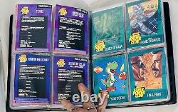 RARE Vintage NINTENDO Super Power Club Challenge Trading Cards 18 Sleeve Binder