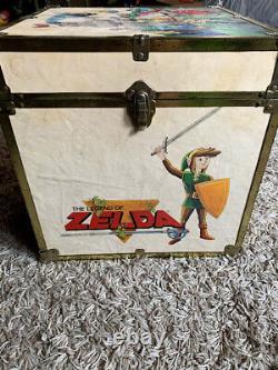 RARE Vintage Nintendo Super Mario Zelda Box Toy Chest Storage Retro Video Games