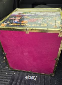 RARE Vintage Nintendo Super Mario Zelda Box Toy Chest Storage Retro Video Games
