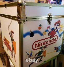 RARE Vintage Nintendo Super Mario Zelda Wood Box Toy Chest Storage Video Games