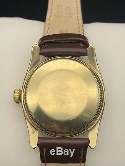 RARE Vintage Rolex Oyster Perpetual 1950s 14k 6092 Mens Watch (Super Oyster)