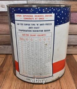 RARE Vintage Saf Tee Super Anti Freeze Gallon Can Husky Dog Sled Team Graphic
