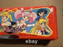 RARE! Vintage Sailor Moon Super S 90s Pencil Box Pen Case Limited