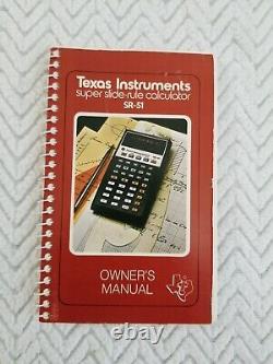 RARE Vintage Texas Instruments SR-51 Super Slide-Rule Calculator with Case Etc