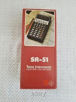 RARE Vintage Texas Instruments SR-51 Super Slide-Rule Calculator with Case Etc