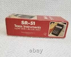 RARE Vintage Texas Instruments SR-51 Super Slide-Rule Calculator with Case Etc