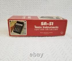 RARE Vintage Texas Instruments SR-51 Super Slide-Rule Calculator with Case Etc