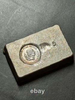 RARE Vintage Washington Mint 5oz Poured 5 Oz Silver Bar SUPER RARE 1k Mintage