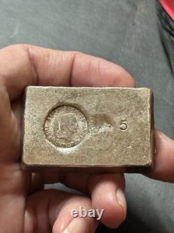 RARE Vintage Washington Mint 5oz Poured 5 Oz Silver Bar SUPER RARE 1k Mintage