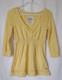 RARE Vintage Y2K Hollister Top L Bells Swan Empire Henley Babydoll Butter Yellow