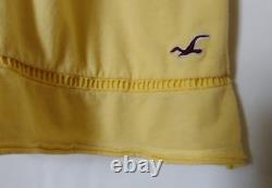 RARE Vintage Y2K Hollister Top L Bells Swan Empire Henley Babydoll Butter Yellow
