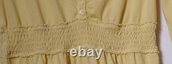 RARE Vintage Y2K Hollister Top L Bells Swan Empire Henley Babydoll Butter Yellow