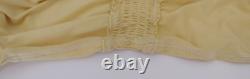 RARE Vintage Y2K Hollister Top L Bells Swan Empire Henley Babydoll Butter Yellow