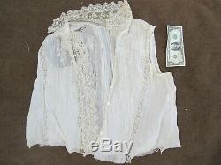 REALLY RARE Antique Lady's Fancy Lace Victorian Cape Blouse, Vest, c. 1880, GIFT