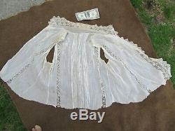 REALLY RARE Antique Lady's Fancy Lace Victorian Cape Blouse, Vest, c. 1880, GIFT