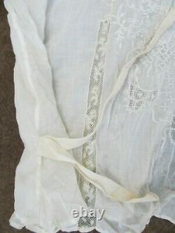 REALLY RARE Antique Lady's Fancy Lace Victorian Standing Collar Blouse, c. 1880