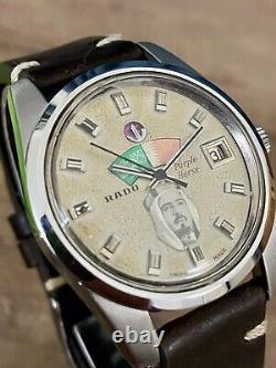 Rado Purple Horse, super rare Vintage, Tropical dial, 35mm Saudi Bahrain Flags