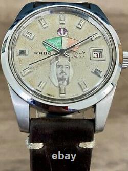 Rado Purple Horse, super rare Vintage, Tropical dial, 35mm Saudi Bahrain Flags