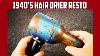 Rare 1940 S Vintage Zephyr Hair Drier Restoration Facelift Custom