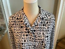 Rare Authentic Vintage Employee Chanel Uniform Button Front Blouse Nr Rare