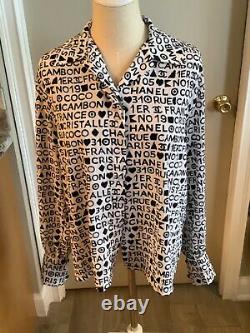 Rare Authentic Vintage Employee Chanel Uniform Button Front Blouse Nr Rare