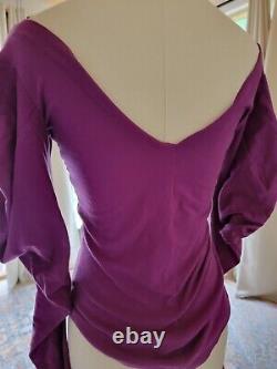 Rare Betsey Johnson Vintage Goth/Renaissance Jersey Top circa 1981 Size 10-12