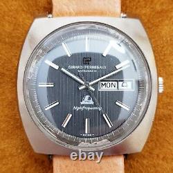 Rare Girard Perregaux Gyromatic HF Vintage Watch, Super Antimagnetic, 40mm Case