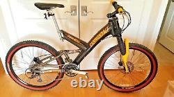 Rare Handmade Vintage New Cannondale Super V Raven 2000FR MB for Collectors