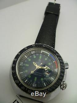 Rare Huge Mortima Super Datomatic Compressor Vintage Diver Style Watch