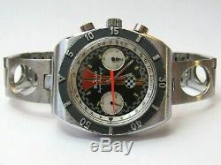 Rare Lejour Super Meangraf Valjoux 7733 Rally 2 Register Chronograph Watch Yema