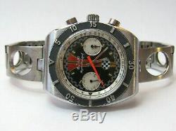 Rare Lejour Super Meangraf Valjoux 7733 Rally 2 Register Chronograph Watch Yema