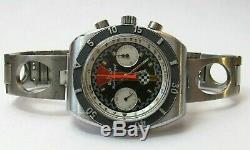 Rare Lejour Super Meangraf Valjoux 7733 Rally 2 Register Chronograph Watch Yema