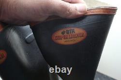 Rare Original Vintage BTR Super Lincoln Rubber Wellingtons Wellies UK8 EUR42