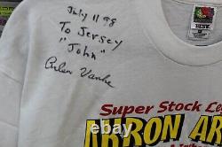 Rare SIGNED Vintage 1998 Super Stock Legend Akron Arlen Vanke T-Shirt Sz XL