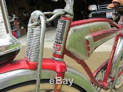 Rare Vintage 1956 WESTERN FLYER X-53 Super Tank Bicycle All Original Attic Find