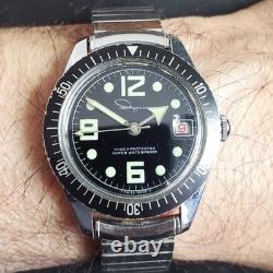 Rare Vintage 1960s Ingraham Super Waterproof Men's Manual Wind Dive Watch