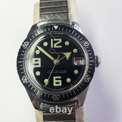 Rare Vintage 1960s Ingraham Super Waterproof Men's Manual Wind Dive Watch