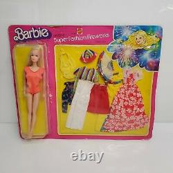 Rare Vintage 1976 Mattel Barbie Super Fashion Fireworks Doll Set 9805