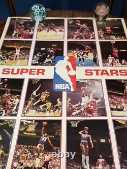 Rare Vintage 1985 NBA Starline Super Stars Wall Poster Jordan