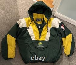Rare Vintage 1990s NBA Seattle Super Sonics Starter Jacket! Mens Size XL
